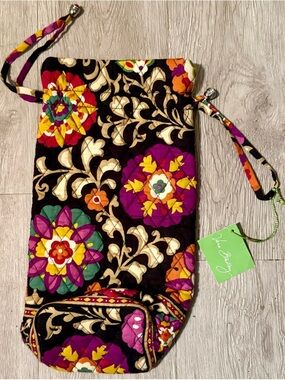 Vera Bradley Cheers To You Bottle Cinch Bag Suzani Pattern NWT